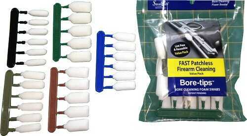 Swab-Its Bore-Tips Cleaner 22 Caliber 30 9mm 40 45 Cleaning Swabs 28/Pack Bag 41-7