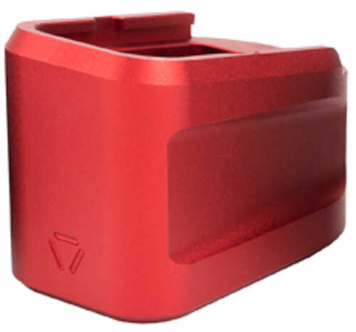 STRIKE INDUSTRIES Alum Ext Mag Plate GLK G19 9MM Red