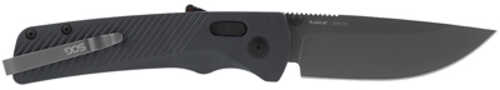 Sog Knives & Tools Flash At Folding Knife 3.45" Straight Back Urban Gray Grn Handle D2 Steel Titanium Nitride Finish Bla
