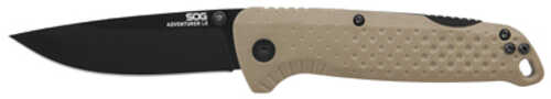 SOG Knives & Tools Adventurer Folding Knife 3.5" Clip Point Blade 7.50" Overall Length 5Cr15MoV Steel Titanium Nitride F