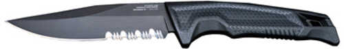 Sog Knives & Tools Recondo Fx Fixed Blade Knife 4.6" Clip Point Serrated Edge Black Rubber Handle Cryo 440c Steel Titani