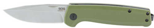 SOG Knives & Tools Terminus SJ Folding Knife 2.9" Clip Point Blade 7.1" Overall Length CRYO D2 Blade Steel Plain Edge St