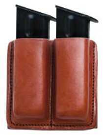 TAGUA Double Mag Pouch OWB Leather for Glock 42/43 Black AMBI