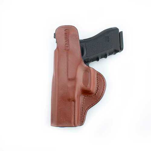 Tagua Quick Draw Fort Outside The Waistband Holster Right Hand Leather Brown Fits Sig Sauer P365/ Glock 43/42/43x/