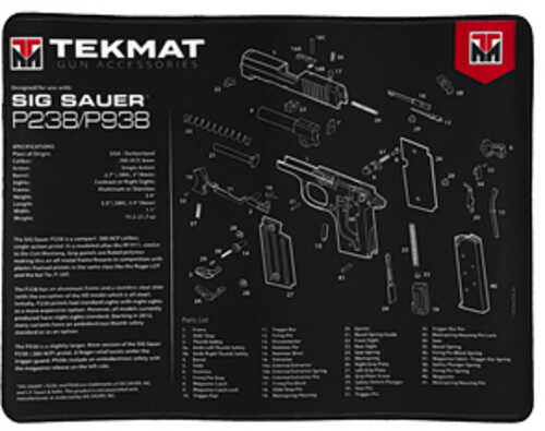 TekMat Ultra Mat Sig Sauer P238 Cleaning Mat Thermoplastic Surface Protects Gun From Scratching 1/4" Thick 15"X20" Tube