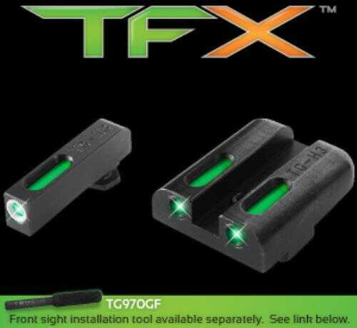 Truglo TG13GL1A Brite-Site TFX Day/Night Sights Low Set Fits Glock 17/19/22/23/24/26/27/33/34/35/38/39 Tritium/Fiber Opt