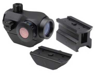 Truglo Triton Red Dot Picatinny Red/Green/Blue Reticle Colors 5MOA 20MM Objective, Includes High And Low Mounting Bases