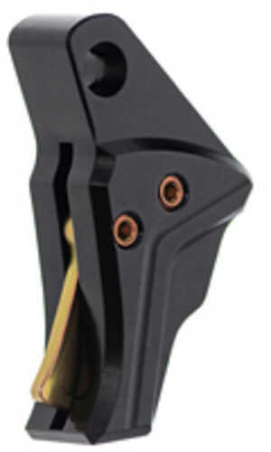 Tyrant CNC I.T.T.S. Trigger Shoe Fits Springfield Hellcat/Hellcat Pro Matte Finish Black with Gold Safety Blade TD-HCATT