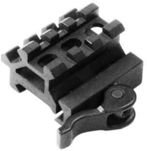 Leapers Inc. - UTG Black Quick Release Double Picatinny Rail/ 3 Slot Angle Mount Mad0340
