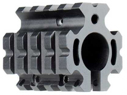 Leapers Inc. - UTG Model 4/15 Gas Block Fits AR Rifles Low Profile Quad Rail for .75" Barrel Black MTU012