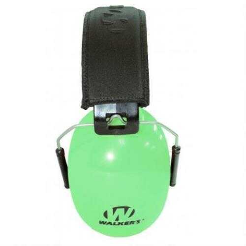 Walker's Dual Color Passive Adult Folding Earmuffs 26 dB Noise Reduction, HI-VIZ Green Md: GWPDCPMHVG