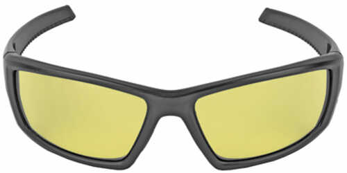 Walker's Ballistic Eyeware IKON Vector Amber Lens With Matte Black Full Wraparound Frame, Eva Foam Nose P