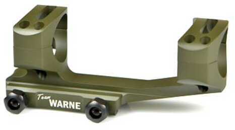 Warne Scope Mounts Generation 2 1" Fits AR Rifles Extended Skeletonized OD Green Finish XSKEL1OD