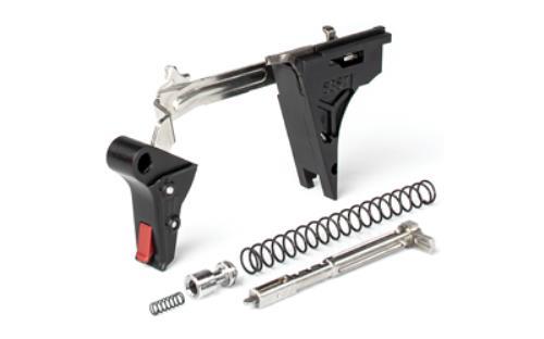 ZEV Technologies PRO Flat Drop-In Trigger Ultimate Kit Fits Glock 9MM Gen 4 Black w/ Red Safety FFT-PRO-ULT-4G9-B-R