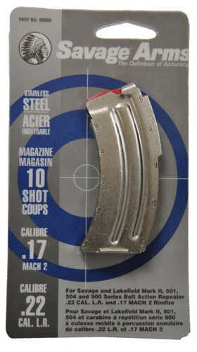 Savage Factory Rimfire Magazine Box MK II Series - .22 LR, 17 Mach 2 10 Shot - Stainless