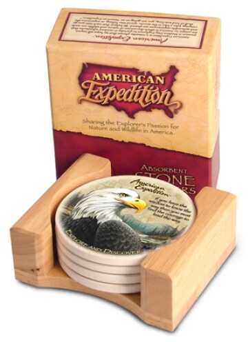 American Expedition Set Of 4 Stone Coaster - Eagle
