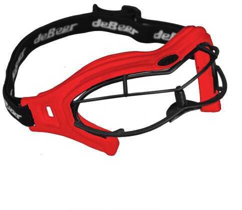 deBeer Lacrosse Lucent Si Goggle Red Frame And Black Wire