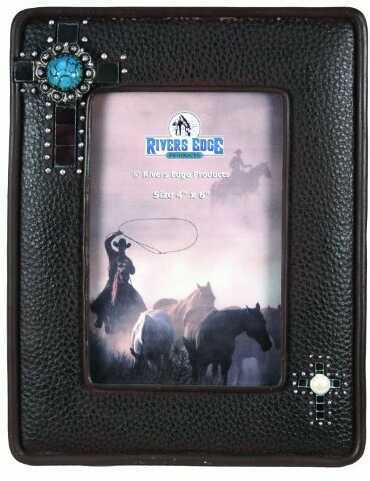 Rivers Edge 4"X6" Leather Look Bling Frame 1050