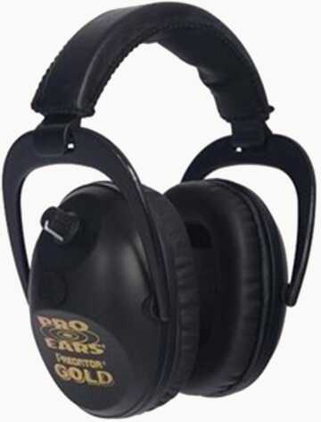 Pro Ears Predator Gold Series Ear Muffs Black Gs-P300-B