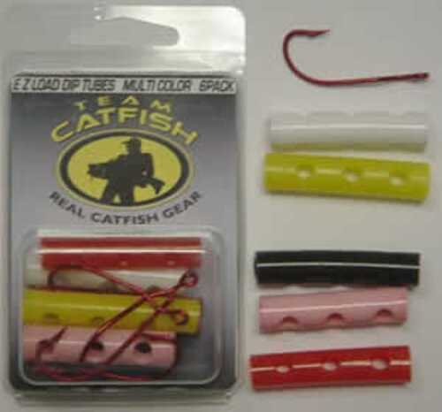 Team Catfish Ez Load Tubes W/2/0 Hooks 6 Pack Cam Action Yellow Mn# EZY6J
