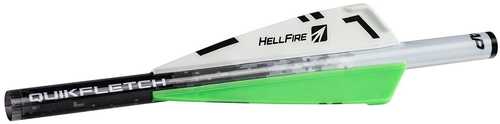 NAP Quikfletch 3in Hellfire Std - 6 Pack White/Green/Green