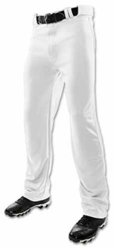 Champro Adult Open Bottom Relaxed Fit Baseball Pant White LG