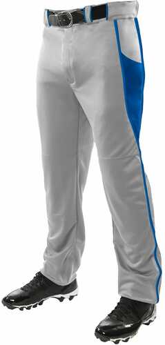 Champro Youth Triple Crown Baseball Pant Grey Royal Blue SM