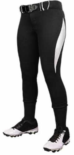 Champro Girls Surge 2 Color Softball Pant Black White XL