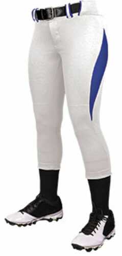 Champro Womens Surge 2 Color Softball Pant White Roy Blu MED
