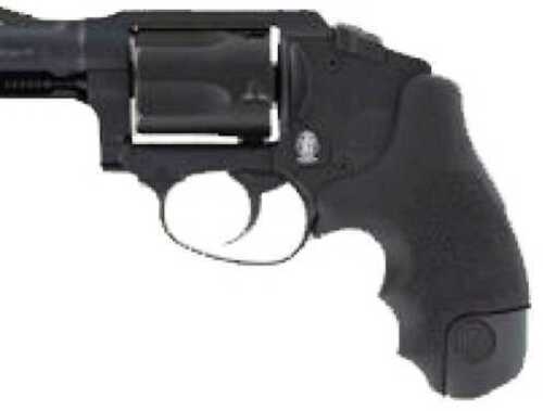 Hogue 60020 Tamer with Finger Grooves Grip S&W Centennial w/Round Butt/Bodyguard w/Polymer Body Rubber Black