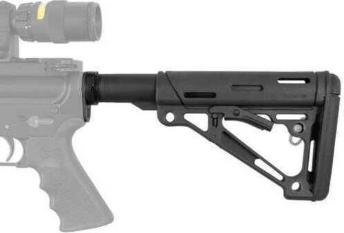 Hogue 15045 OverMolded Collapsible Buttstock AR-15 Mil-Spec Rubber Black