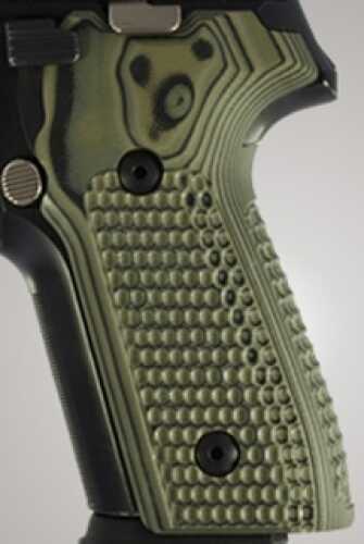 Hogue Sig Sauer P228 P229 DA SA Piranha G10 Green Lava