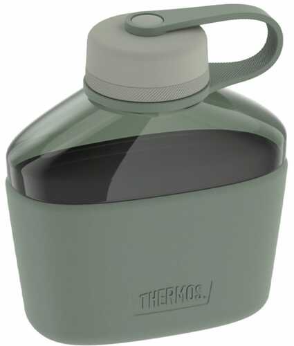 Thermos 32 oz Canteen Hydration Bottle w Silicone Sleeve Grn