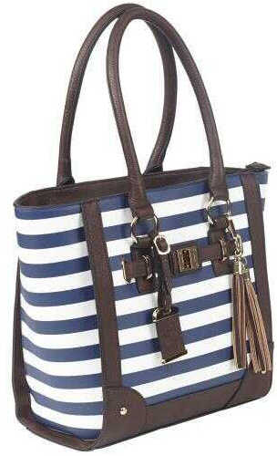 Bulldog Concealed Carry Purse Tote Style Navy Stripe