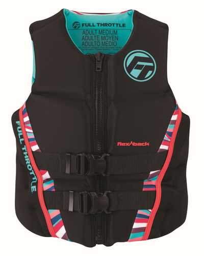 Full Throttle Womens Rapid-Dry Flex-Back Life Jacket XS Pnk