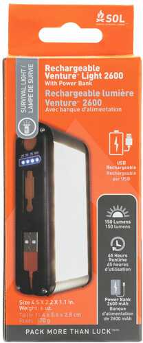 Sol Venture Light 2600 Recharge With Power Bank