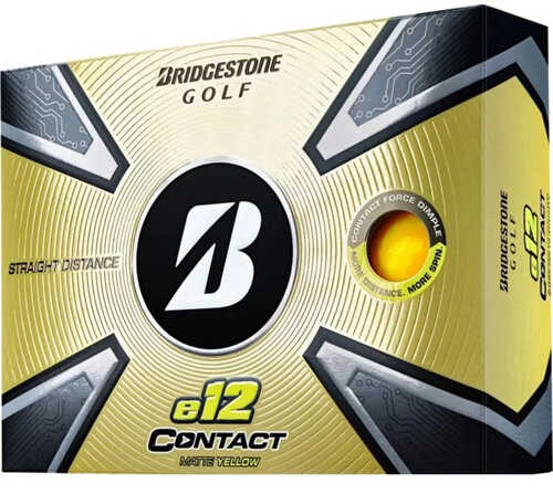 Bridgestone 2023 E12 Contact Yellow Golf Ball-dozen
