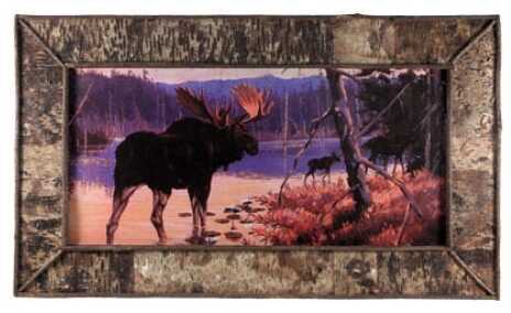 Rivers Edge New 24" X 41" Framed Birch Moose Print