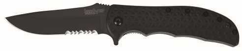 Kershaw Volt II Folding Knife/Assisted 8Cr13MOV/Black Oxide Coating Combo Drop Point Thumb Stud/Flipper/Pocket Clip 3.12