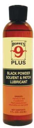 Hoppes #9+ Blackpowder Solvent And Patch Lube 8Oz. Sq.Bottle