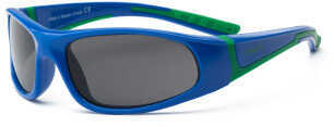 Real Kids Royal/Green Flex Fit Smoke Lens 7+ Sunglasses