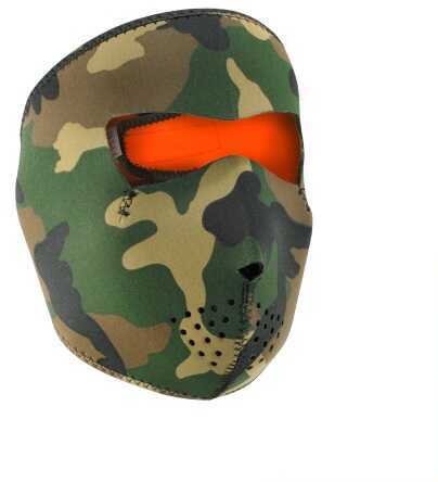 ZanHeadgear Reversible Full Mask Camo To High-vis Orange