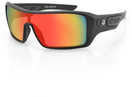 Bobster Paragon Sunglasses-Matte Black/Red Mirror Lenses