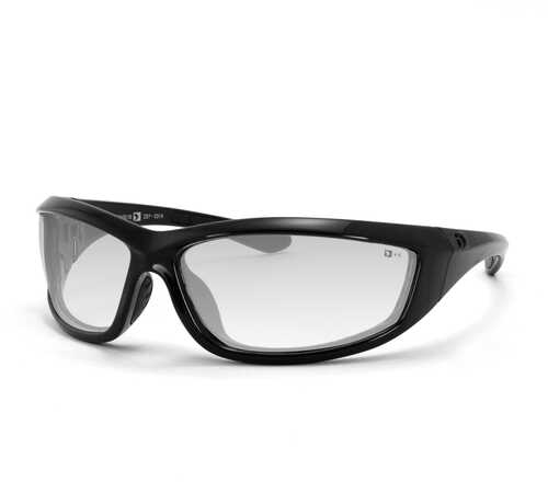 Bobster Charger Sunglass Z87-Black Frame-Anti-fog Clear Lens