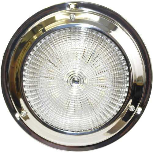 SeaSense 5-1/2in Dome 18 LED White Stainless Steel Light