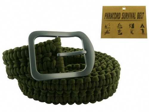 Impulse Product Paracord Belt with Steel Buckle Olive Green