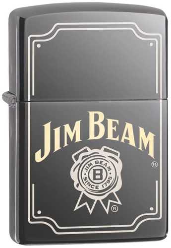 Zippo Black Ice Jim Beam Design Lighter
