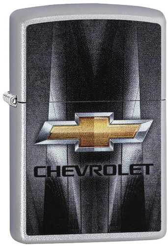 Zippo Satin Chrome Chevrolet Design Lighter