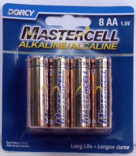 Dorcy Mastercell Alkaline AA Battery 8 Per Card