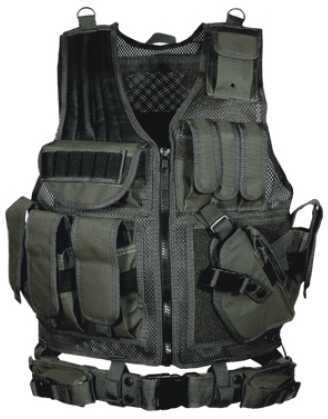 Leapers 547 Law Enforcement Tactical Vest, Black Md: Pvc-V547BT